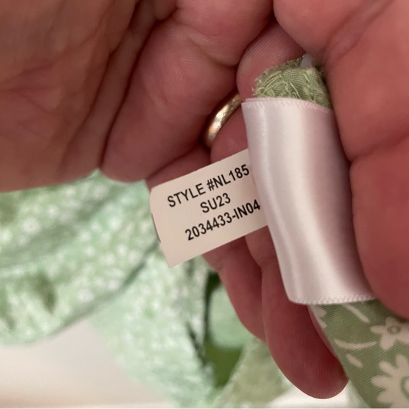 Madewell V-Neck Mini Dress 6 – Green Seedling Tie Back Button Front - Picture 11 of 12